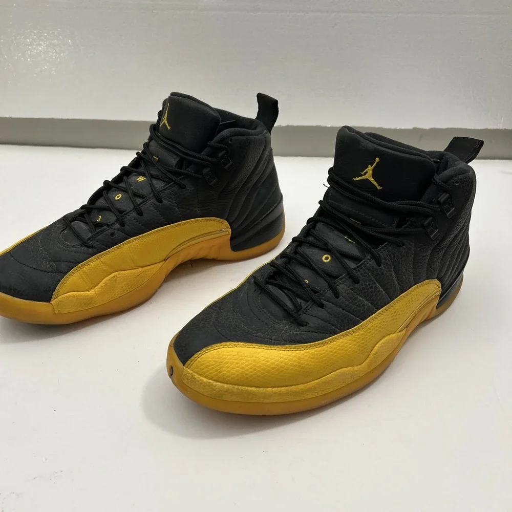 Nike Men 12 Air Jordan 12 XII Retro OG Black/University Gold 130690-070 SKU 3071